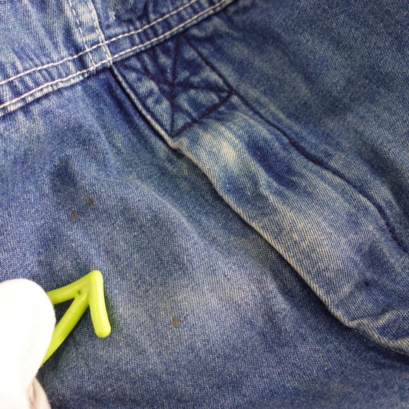 VINTAGE Liberty Overalls 36 Blue Denim Dungarees 90s Carpenter‎ Barn Work 36x29 - Picture 6 of 14